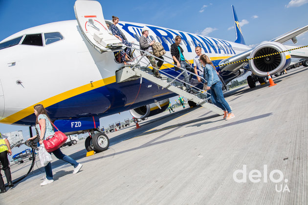 На первом рейсе Ryanair в Киев прилетели не только иностранцы, но и украинцы 