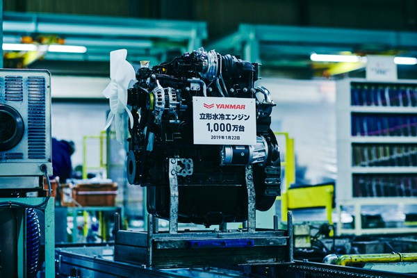 Yanmar выпустила 10-миллионный вертикальный двигатель с жидкостным охлаждением